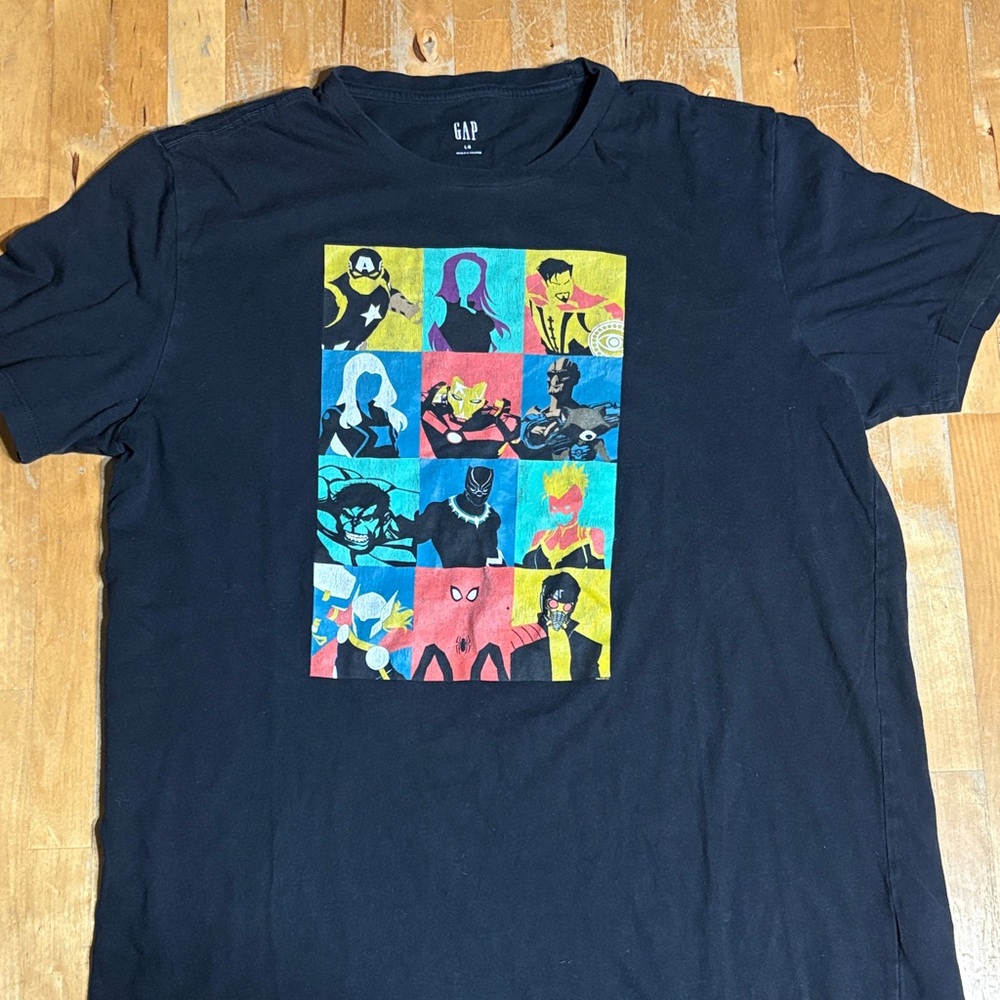 GAP Black Marvel Superhero Graphic T-Shirt